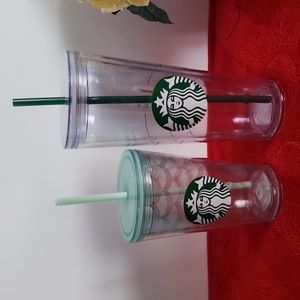 NWT, Set of 2 Starbucks Double Wall Tumblers.